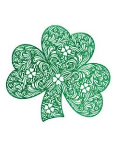 Amscan St. Patricks Day Vinyl Shamrock Place Mats, 15-1/2in, Green, Pack Of 4 Mats