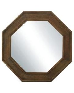 PTM Images Framed Mirror, Octagonal, 35 1/2inH x 35 1/2inW, Charcoal