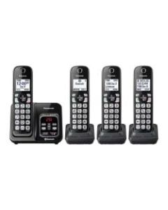 Panasonic DECT 6.0 Cordless Telephone With Answering Machine And 4 Handsets, KX-TGD564M