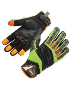 Ergodyne ProFlex 924 Hybrid Dorsal Impact-Reducing Gloves, Small, Lime