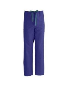 Medline ComfortEase Unisex Tall Non-Reversible Drawstring Cargo Scrub Pants, Small, Purple