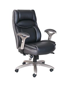 Serta Smart Layers Jennings Big And Tall Ergonomic Bonded Leather High-Back Executive Chair, Black/Slate