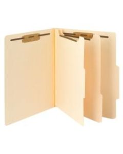 Smead Manila Classification Folders, 2 Dividers, Letter Size, Box Of 10