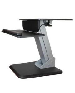StarTech.com Sit-to-Stand Workstation, 6 5/16inH x 26 13/16inW x 33 3/4inD, Black/Silver