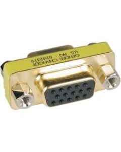Tripp Lite Compact / Slimline VGA Video Coupler Gender Changer (F/F) - 1 x HD-15 Female - 1 x HD-15 Female