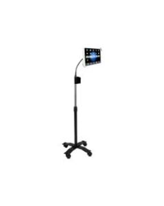 CTA Compact Security Gooseneck Floor Stand - Mounting kit (gooseneck mount, stand base, holder, 4 casters, telescopic pole, cradle) - for tablet - lockable - screen size: 7in-13in - floor-standing