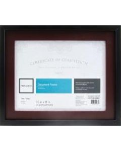 Realspace Photo/Document Frame, Gallery, 11in x 14in, Matted For 8-1/2in x 11in, Black