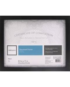 Realspace Photo/Document Frame, Gallery, 8-1/2in x 11in, Black