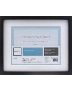 Realspace Photo/Document Frame, Gallery, 11in x 14in, Matted For 8-1/2in x 11in, Black