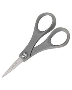 Fiskars Double-Thumb Scissors, 5in, Pointed , Gray/Silver
