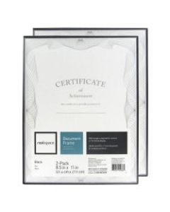 Realspace Slimline Document Frames, 8-1/2in x 11in, Black, Pack Of 2 Frames
