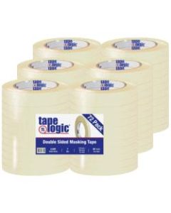 Tape Logic Double-Sided Masking Tape, 3in Core, 0.5in x 108ft, Tan, Case Of 72