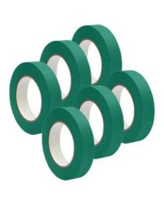 DSS Distributing Premium-Grade Masking Tape, 3in Core, 1in x 55 Yd., Green, Pack Of 6