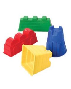 Marvel Education Company Sand Castle Molds, 21inH x 28inW x 29inD, Assorted Colors, Pack Of 4