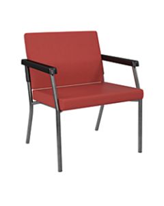 Office Star Worksmart Bariatric Big & Tall Guest Chair, Lipstick/Gunmetal Gray