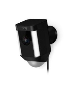 Ring Spotlight Cam Wired Security Camera, Black