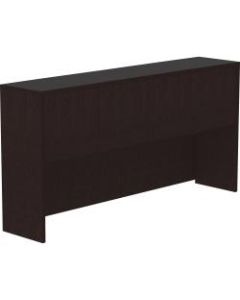 Lorell Essentials 71inW 4-Door Credenza Hutch, Espresso