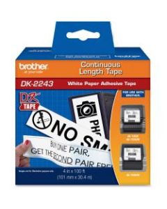 Brother DK-2243 Continuous-Feed Labels, 4in x 6in, Roll Of 100ft