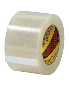 3M 313 Carton Sealing Tape, 3in x 55 Yd., Clear, Case Of 6