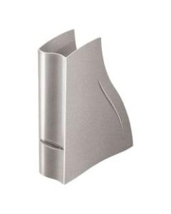 CEP Ellypse Magazine File, 12-13/16inH x 3-1/4inW x 10-15/16inD, Metallic Taupe