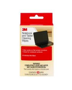3M Notebook Screen Cleaning Wipes, Pack Of 24