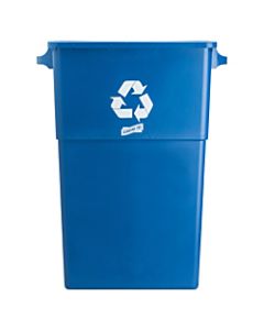 Genuine Joe Recycling Container, 30inH x 22 1/2inW x 11inD, Blue