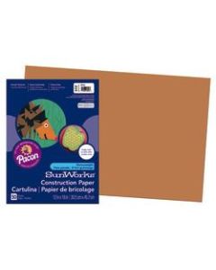 SunWorks Construction Paper, 12in x 18in, Brown, Pack Of 50