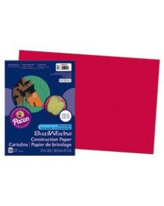 SunWorks Construction Paper, 12in x 18in, Holiday Red, Pack Of 50