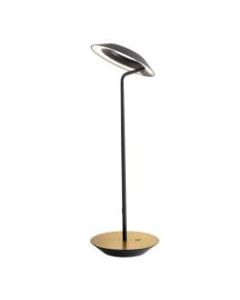 Koncept Royyo LED Desk Lamp, 17-7/16inH, Matte Black/Brass Base Plate