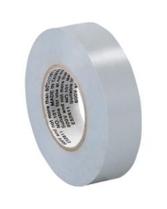 Tape Logic 6180 Electrical Tape, 1.25in Core, 0.75in x 60ft, Gray, Case Of 200