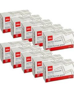 Office Depot Brand Paper Clips, 1-7/8in, 20-Sheet Capacity, Silver, 100 Clips Per Box, Pack Of 10 Boxes