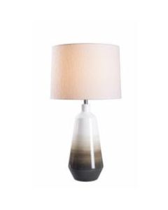 Kenroy Home Kailey Table Lamp, 27inH, White Shade/Gray Base