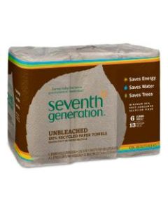Seventh Generation Unbleached 2-Ply Jumbo Paper Towels, 100% Recycled, Natural, 120 Sheets Per Roll, Pack Of 6 Rolls