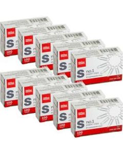 Office Depot Brand Paper Clips, No. 1, 1-1/4in, 20-Sheet Capacity, Silver, 100 Clips Per Box, Pack Of 10 Boxes