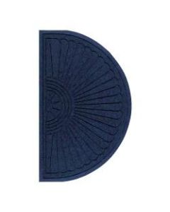 M + A Matting Waterhog Eco Grand Premier Half-Oval Floor Mat, 36in x 21 5/8in, Indigo