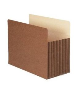 Smead TUFF Pocket File Pockets, 7in Expansion, 9 1/2in x 11 3/4in, 30% Recycled, Redrope, Pack Of 5