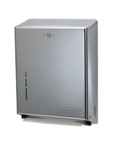 San Jamar C-Fold/Multifold Towel Dispenser, 14 3/4inH x 11 3/8inW x 4inD, Chrome