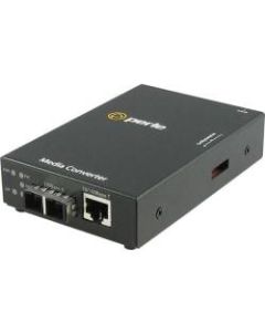 Perle 10/100 PoE Media Converter - 1 x Network (RJ-45) - 1 x SC Ports - 100Base-BX, 10/100Base-TX - Rail-mountable, Rack-mountable