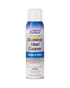 Dymon Oil-based Stainless Steel Cleaner - Aerosol - 16 fl oz (0.5 quart) - Neutral Scent - 1 Each - White