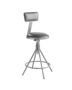 National Public Seating Premium Swivel Task Stool, Gray Seat/Gray Frame, Quantity: 1