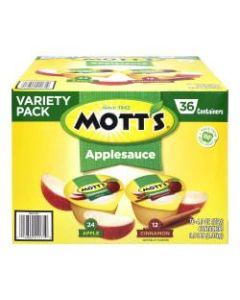 Motts Applesauce Cups Variety Pack, 4 Oz, Pack Of 36 Cups