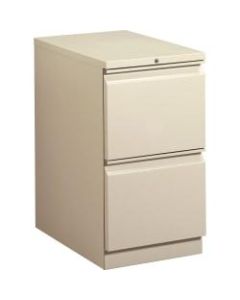HON Brigade 15inW Lateral 2-Drawer Mobile Pedestal Cabinet, Putty