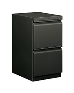HON Brigade 15inW Lateral 2-Drawer Mobile "R" Pull Pedestal Cabinet, Charcoal