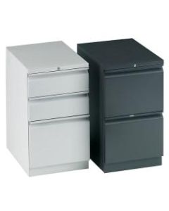 HON Brigade 15inW Lateral 2-Drawer Mobile "R" Pull Pedestal Cabinet, Black