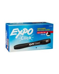 EXPO Click Dry-Erase Markers, Chisel Tip, Black, Pack Of 12