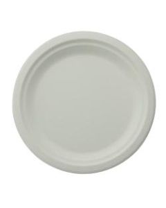 Stalk Market Compostable Round Plates, 8-3/4in, White, Pack Of 500 Plates