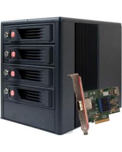 WiebeTech RTX RTX410-XJ Drive Enclosure - Mini-SAS Host Interface Tower - 4 x HDD Supported - 4 x Total Bay - 4 x 3.5in Bay