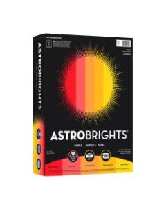 Neenah Astrobrights Bright Color Paper, Letter Size (8 1/2in x 11in), 24 Lb, Assorted Colors, Ream Of 500 Sheets