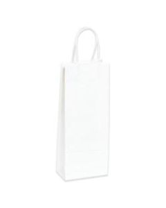 Partners Brand Paper Shopping Bags, 5 1/4inW x 3 1/4inD x 13inH, White, Case Of 250