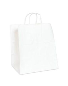 Partners Brand Paper Shopping Bags, 13inW x 6inD x 15 3/4inH, White, Case Of 250